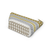 Ribbon Candy Accessory Pouch w T-bottom in Yellow